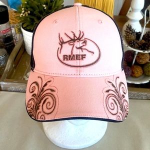 RMEF womens pink hat